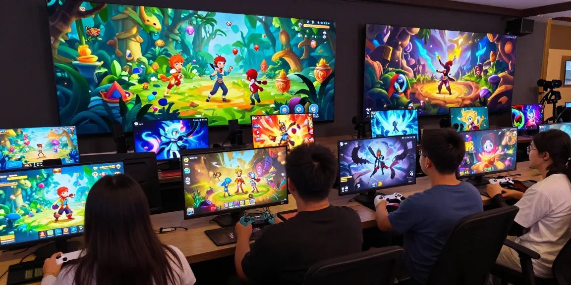 Players engaging in colorful hentai games adventure with animated graphics.