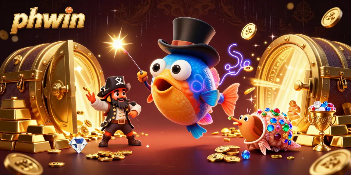 Experience thrilling gameplay on phwin with colorful scenes of treasure and animated characters energizing the casino.