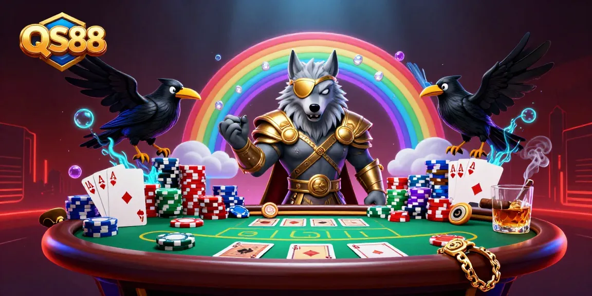 Engage with QS88's vibrant casino scene featuring dynamic characters and rich gaming elements.
