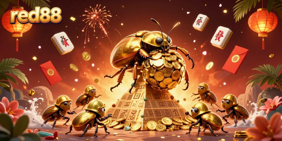Experience the thrill of gaming with red88 in this vibrant, dynamic 3D casino illustration.