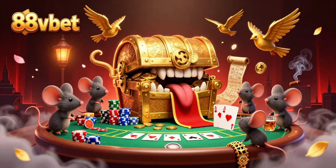 Experience the excitement of gambling at 88vbet with a treasure chest drawn in thrilling play.
