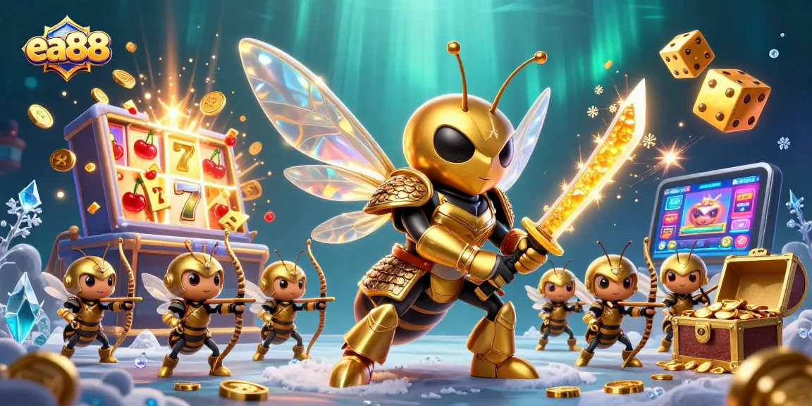 Experience the thrill of ea88 with an epic golden hornet samurai and massive slot machine jackpot.