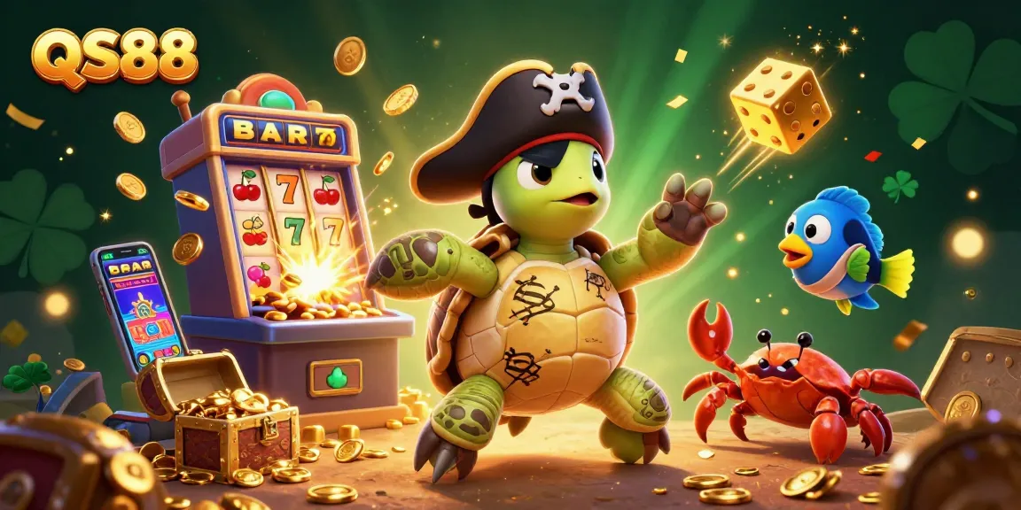 Engage with QS88's vibrant undersea adventure, bursting with joyful gaming energy and colorful casino elements.